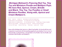 Tablet Screenshot of melmacksprancingpoodles.com